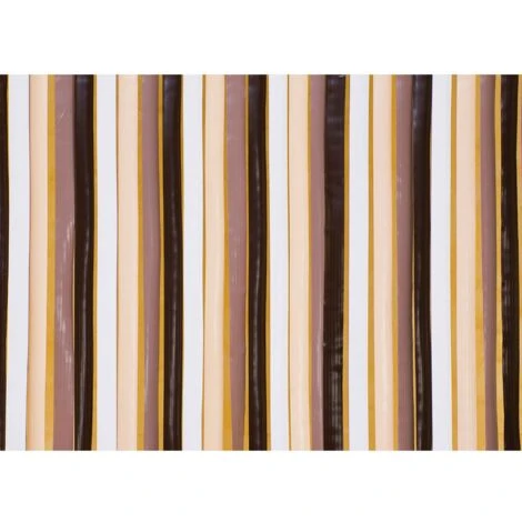 Rideau De Porte Lanières Plastique Marron/beige – Image 2