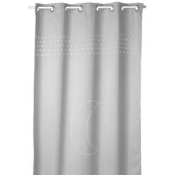 Rideau Occultant Enfant En Polyester Coloris Gris - Dim : L 140 X L 260 Cm - PEGANE -
