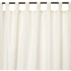 FIRST COTON - Rideau En Polycoton à Pattes écru 140x250