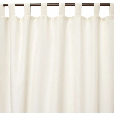 FIRST COTON - Rideau En Polycoton à Pattes écru 140x250