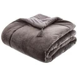 ATMOSPHERA Édredon Velours 80x180 Cm Gris