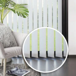 Kit Complet Store Californien à Lamelles Verticales 127mm Sans Chaînette Basse - Blanc - L150cm X H260cm