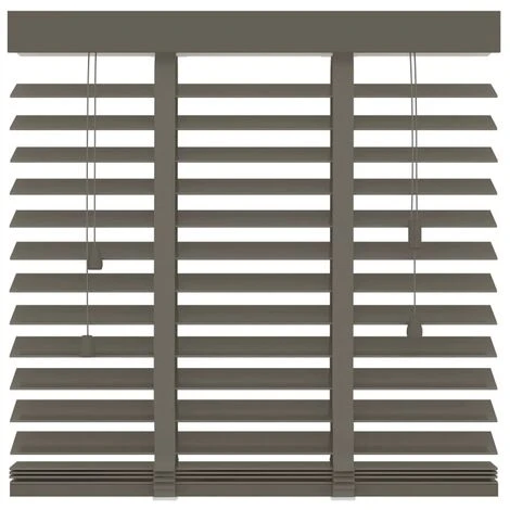 Store Horizontal Bois 50 Mm 80x180 Cm Taupe Decosol â Image 3