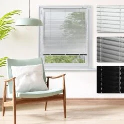 ECD Germany Aluminium Stores 120 X 220 Cm - Ailettes En Aluminium - - Noir Protection Visuelle, La Lumière Et L'éblouissement - Pour Fenêtres Et Portes - Y Compris Tous Les Accessoires De Montage -. S