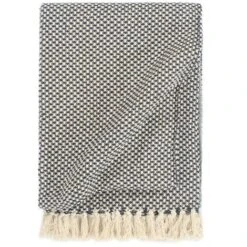 Couverture En Coton 125x150 Cm Bleu Marine VidaXL