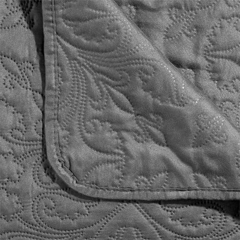 Dessus De Lit Arabesque Et 2 Taies D'oreiller Gris Atmosphera â Image 3