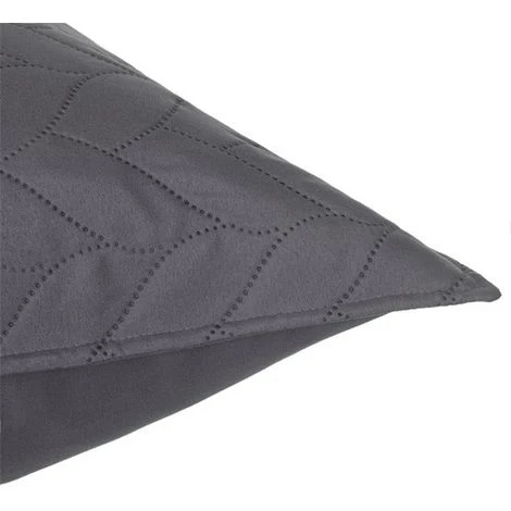 Dessus De Lit Tressé 240 X 260 + 2 Taies Gris Foncé Atmosphera – Image 5