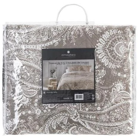 Dessus De Lit Marie Avec 2 Taies D'oreillers Lin Atmosphera â Image 4