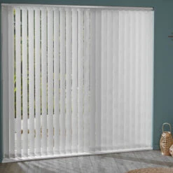 Kit Complet Store Californien à Lamelles Verticales 89mm - H260cm - Blanc - L200cm X H260cm