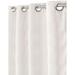 Rideau Anti Bruit, Thermique, Occultant 135 X 240 Cm à Oeillets Mat Uni Ecru