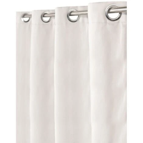 Rideau Anti Bruit, Thermique, Occultant 135 X 240 Cm Ă Oeillets Mat Uni Ecru