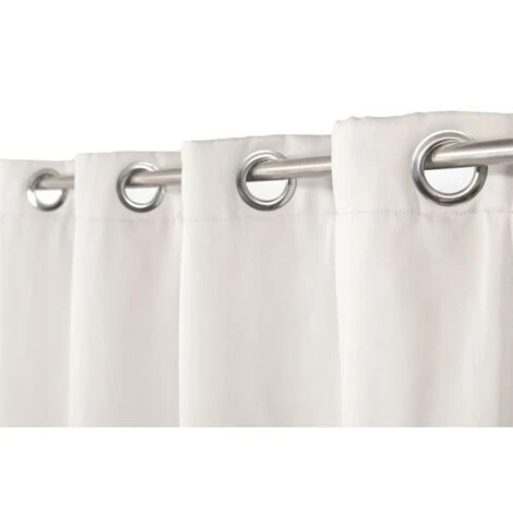 Rideau Anti Bruit, Thermique, Occultant 135 X 240 Cm à Oeillets Mat Uni Ecru – Image 5