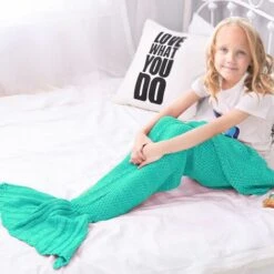 Plaid Queue De Sirène Enfant Vert