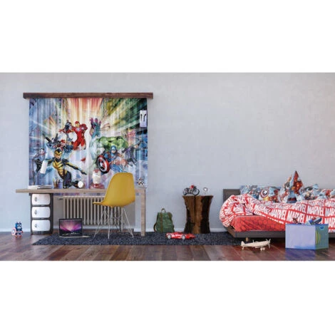 Rideaux Disney Marvel Avengers En Vol - 11 Personnages - 2 Pièces - L180 Cm X H 160cm – Image 4