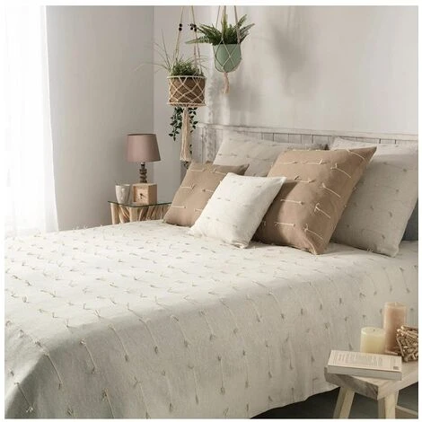 Couvre-lit En Coton Tissé - 180 X 220 Cm - Fileo - Blanc - Livraison Gratuite