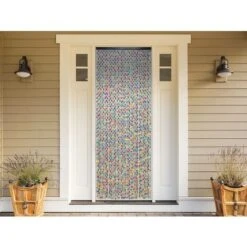 Rideau De Porte En Perles De Bois Multicolore 90 X 200 Cm - Morel
