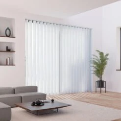 Kit Complet Store Californien à Lamelles Verticales 127mm - Blanc - L100cm X H180cm