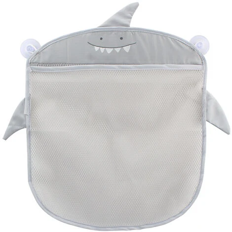 Organisateur De Jouets De Bain Pour Bébé, Sac De Rangement Pour Jouets Pour Salle De Bain Et Baignoire, Filet De Rangement En Maille Pour Accessoires De Douche, 2 X Ventouse——grise