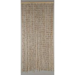 Rideau Portière Maïs Nuage Blanc 90 X200 Cm Beige
