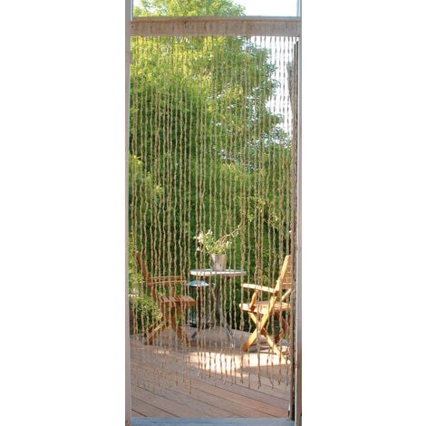 Rideau Portière Maïs Nuage Blanc 90 X200 Cm Beige – Image 2