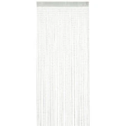 Relaxdays Rideau Fils Blanc Brillant Rideau De Porte Fenêtre Rideau De Fil Différentes Dimensions.