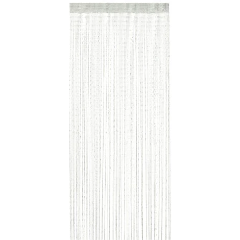 Relaxdays Rideau Fils Blanc Brillant Rideau De Porte Fenêtre Rideau De Fil Différentes Dimensions.