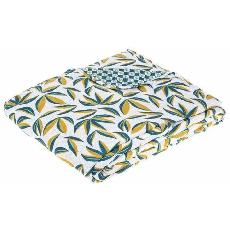 ATMOSPHERA Dessus De Lit Imprimé Bando 220x240cm Bleu Canard – Image 2