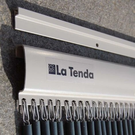 Rideau De Porte En Polyéthylène Anthracite Et Acier Campos 90x210 Cm – Image 3