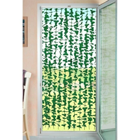 WENKO Rideau De Porte Décoratif Liane, Rideau De Protection Contre Les Insectes Pour Le Balcon, La Terrasse & L'appartement, Avec Fixations Autoadhésives, Polyester Lavable, Fabriqué à La Main, 90x190 – Image 2