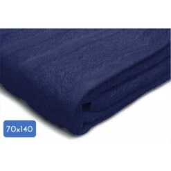 Drap De Douche Uni 70x140cm 100% Coton - 500g/m² - Bleu