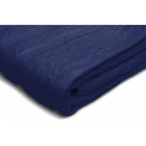 Drap De Douche Uni 70x140cm 100% Coton - 500g/m² - Bleu – Image 3