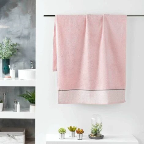 Drap De Douche Jacquard Belina 70x130cm Rose â Image 4