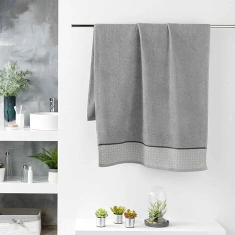 Drap De Douche Jacquard Belina 70x130cm Gris â Image 3