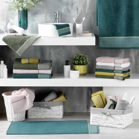 Drap De Douche Jacquard Belina 70x130cm Gris â Image 4