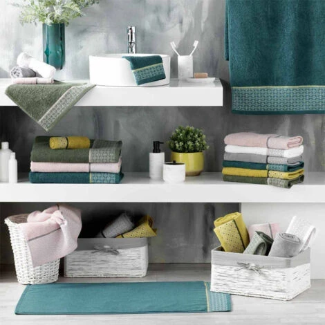 Drap De Douche Jacquard Belina 70x130cm Kaki â Image 4