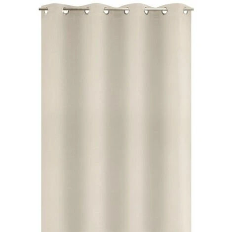Rideau Occultant 135 X 180 Cm à Oeillets Uni Taupe – Image 2