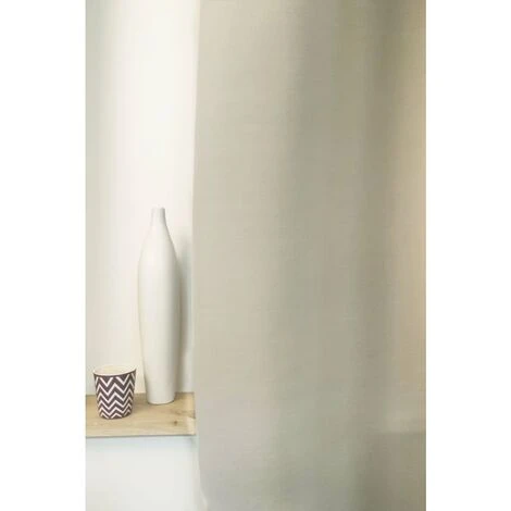 Rideau Occultant 135 X 180 Cm à Oeillets Uni Taupe – Image 4