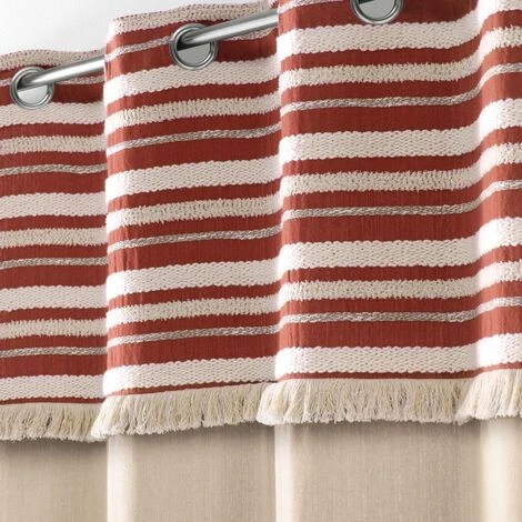 Rideau Tamisant En Coton 140 X 240 Cm Atlas Terracotta â Image 3