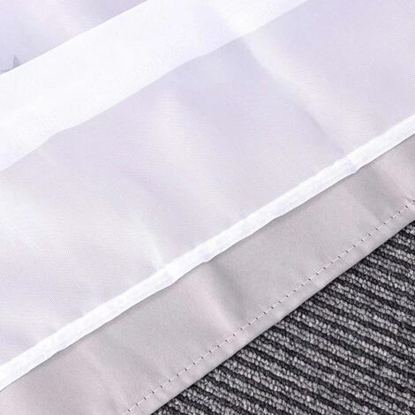 Nbrand Rideau Occultant Étoile Superposition Rideaux Occultants Enfants Rideaux Occultants Rideau De Fenêtre Pour Chambre Salon Salle De Bain (Gris) – Image 3