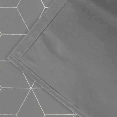 Lot De 2 Rideaux Thermiques Gris Anthracite Motif Géométrique 140x240 Cm – Image 4