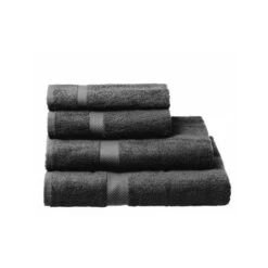 Serviette Invité / Essuie-mains 100% Coton Gris Foncé - 30x50cm