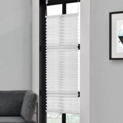 [neu.haus]® Plissé Prêt à Fixer - 40x150 Cm - Blanc - Protection Contre Le Soleil Et La Lumière - Opaque (sans Perçage)