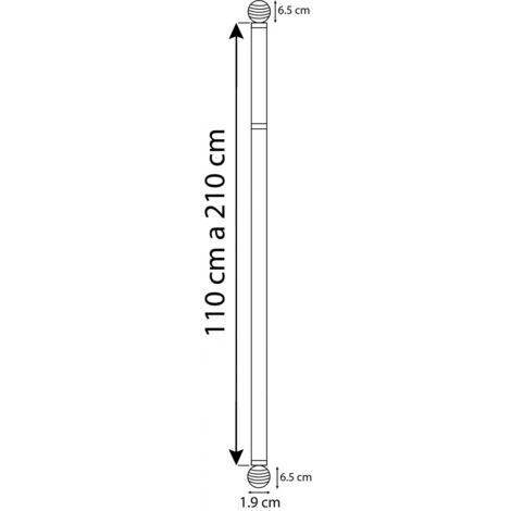 Kit Tringle Extensible ø 16/19mm Soho 110 à 210 Cm – Image 5