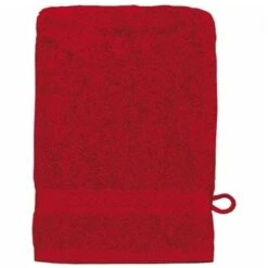 Lot De 3 Gants De Toilette 16 X 22 Cm En Coton Couleur Rubis 16x22 Cm