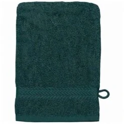 Lot De 3 Gants De Toilette En Coton 550gr/m² Petrol Petrol 16 X 22 Cm