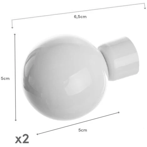 Tringle à Rideaux Extensible En Métal Blanc De 120 à 210 Cm – Image 2