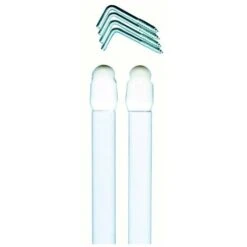 Tringles Vitrage Plates Extensibles Blanches 40 à 70 CM Sachet De 2 - ARDEC