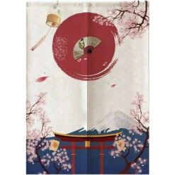 Style Japonais Porte Diviseur Demi Shading Rideaux Pour Chambre D'enfants Cuisine Cuisine Restaurant 85 X 120 Cm,Starlight