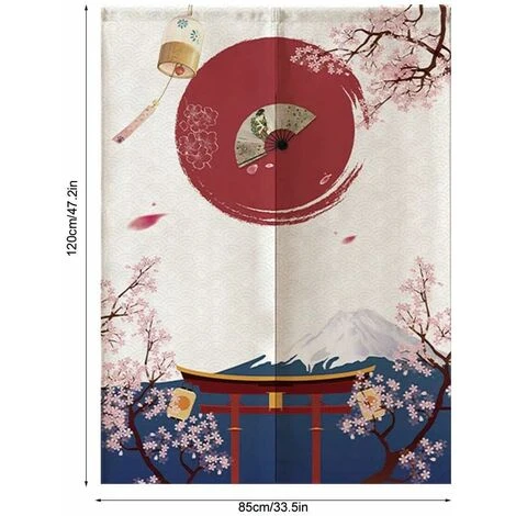 Style Japonais Porte Diviseur Demi Shading Rideaux Pour Chambre D'enfants Cuisine Cuisine Restaurant 85 X 120 Cm,Starlight – Image 2