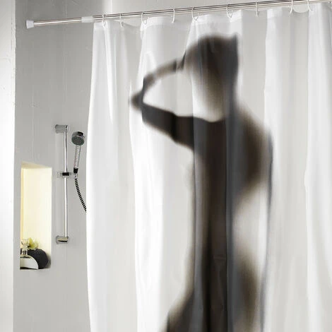 Relaxdays Barre Télescopique Tringle à Rideaux Douche Tige Encadrement Porte Etc. Sans Perçage Inox, 66 - 110 Cm – Image 2